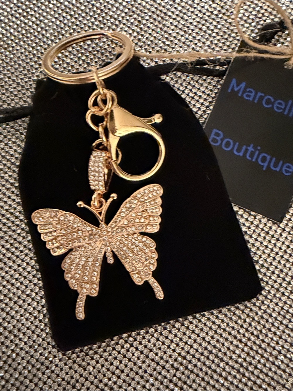 Gold Butterfly Key & Card Holder Charm. 🆕